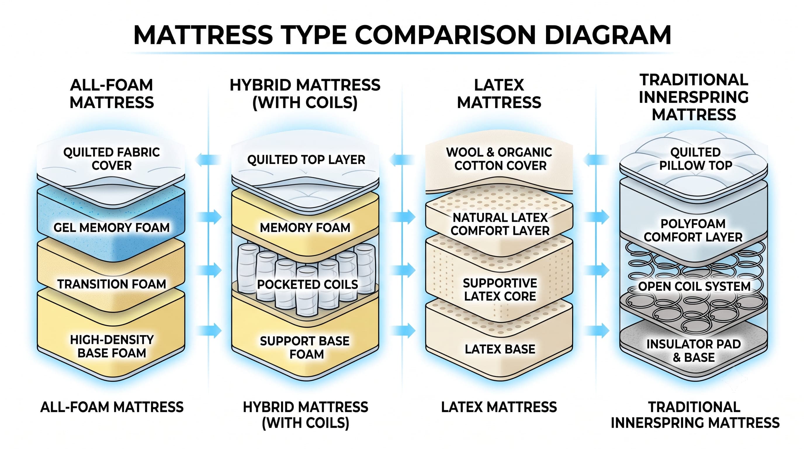 Mattress Type Comparison Mattress Type Comparison
