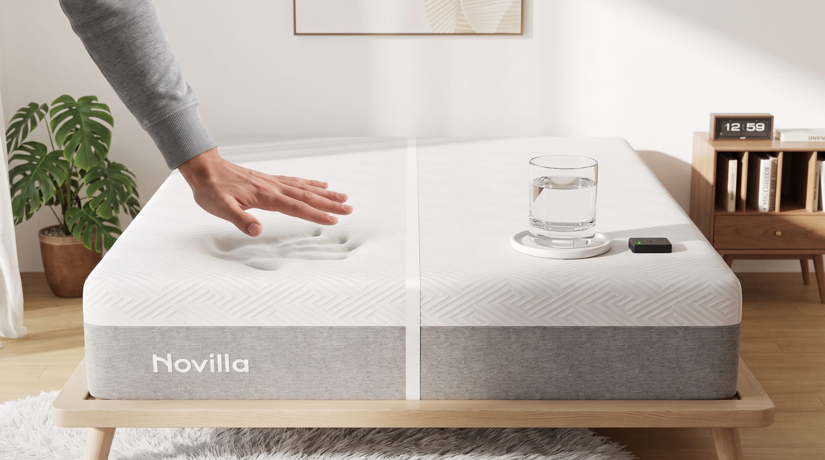 Motion transfer: how much one sleeper's movement reaches the other side of the Novilla Bliss Mattress.